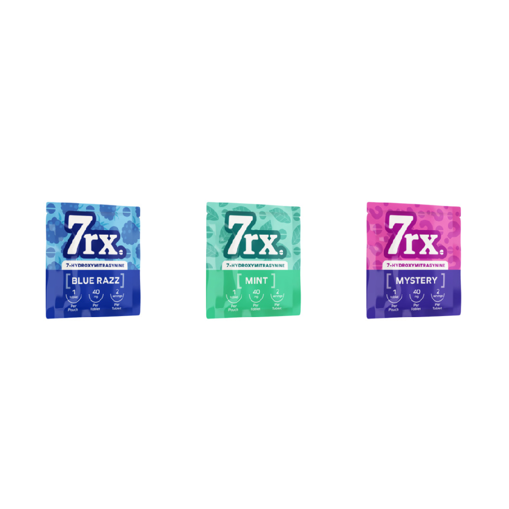 7RX Tablets (DSPLY 25pc)(Kratom)(40mg 1ct tablet)(SAS) - Group Photo