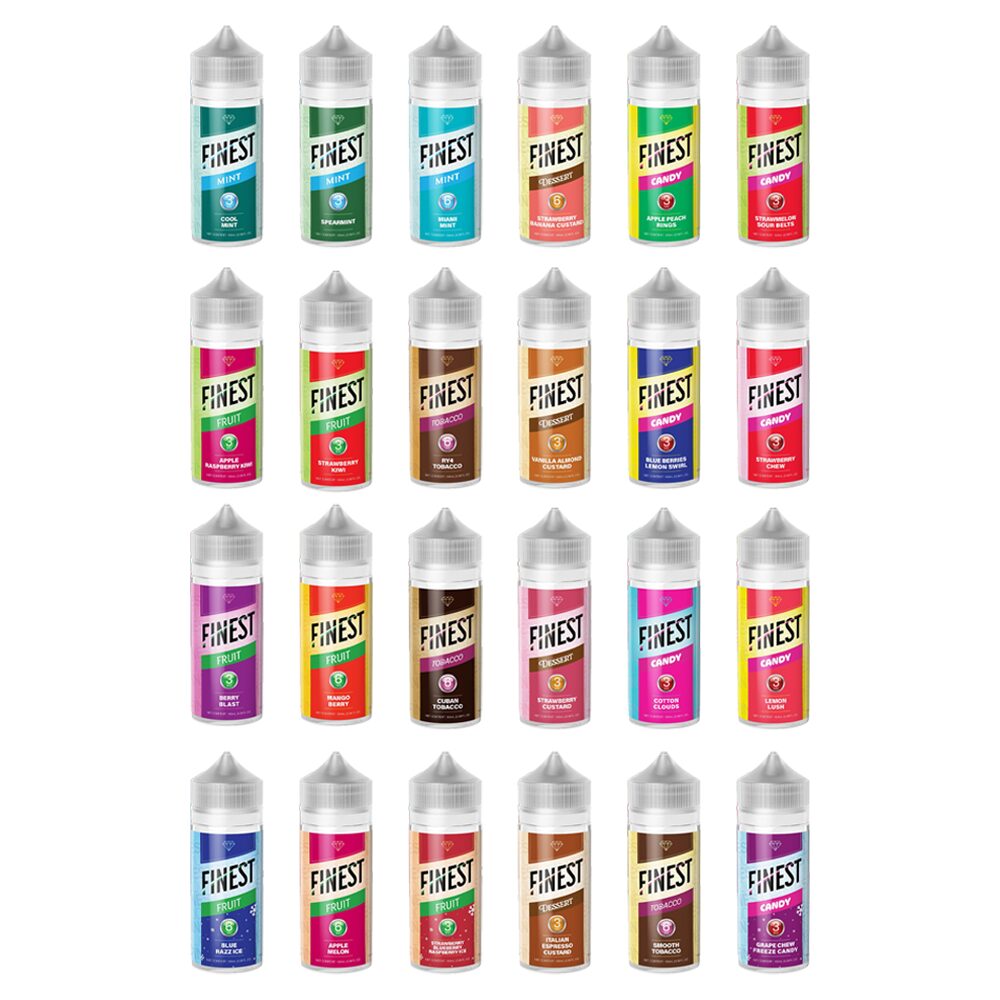 Finest E-Liquid 100mL (Freebase) - Group Photo