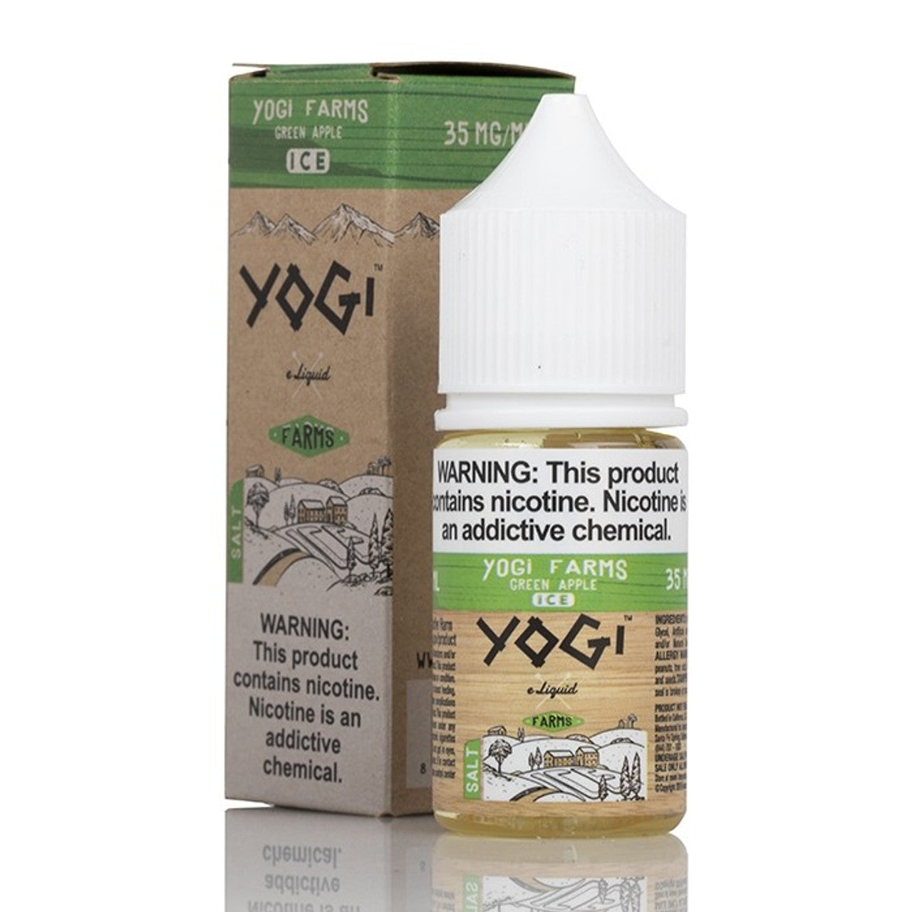 Yogi Salt Series E-Liquid 30mL | Farms Green Apple Ice with Packaging