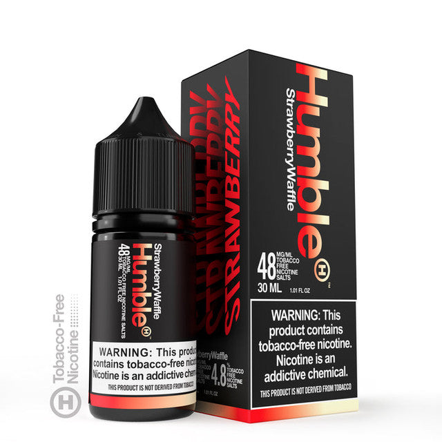 Humble Salt Series E-Liquid | 48mg | 30mL | Salt Nic | Strawberry Waffle with packaging