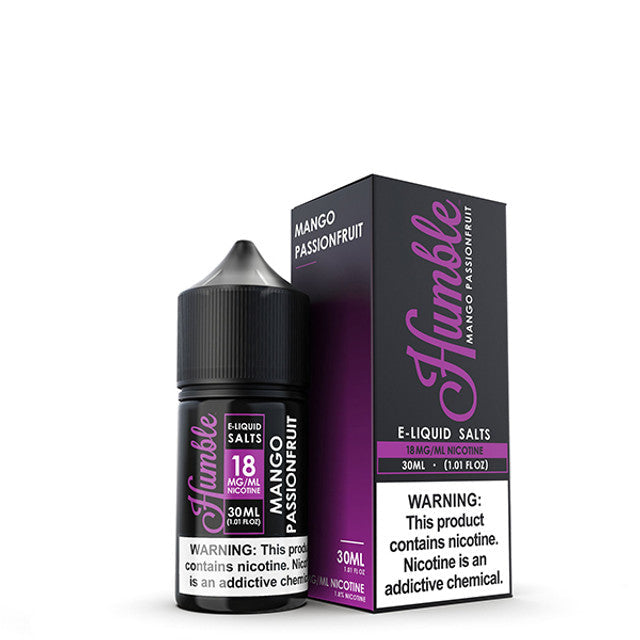 Humble Salt Series E-Liquid | 18mg | 30mL | Salt Nic | Mango Passion Fruit with packaging
