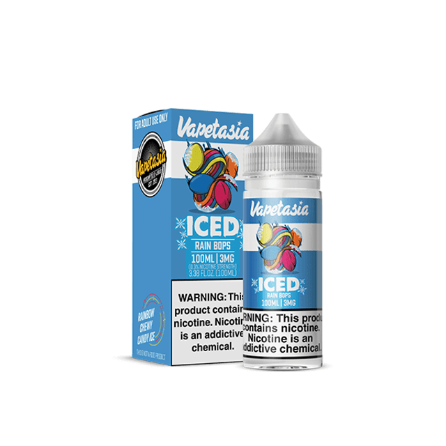 Vapetasia Series E-Liquid (Freebase) | 100mL | 3mg | Iced Rain Bops with packaging