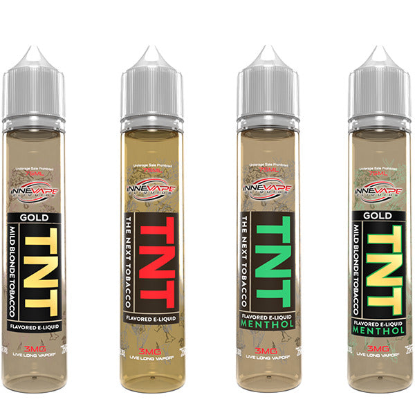 Innevape TNT Series E-Liquid 75mL (Freebase) Group Photo