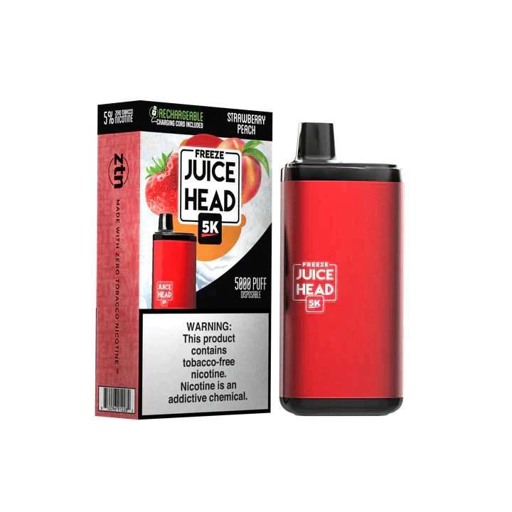 Juice Head 5K Disposable 5000 Puffs 14mL 50mg | MOQ 10 | Strawberry Peach Freeze with Packaging