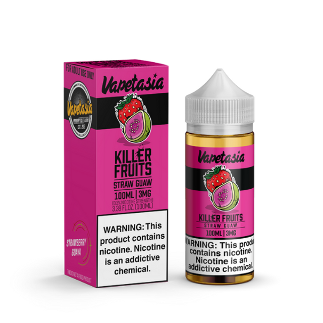 Vapetasia Series E-Liquid (Freebase) | 100mL | 3mg | Killer Fruits Straw Guaw with packaging