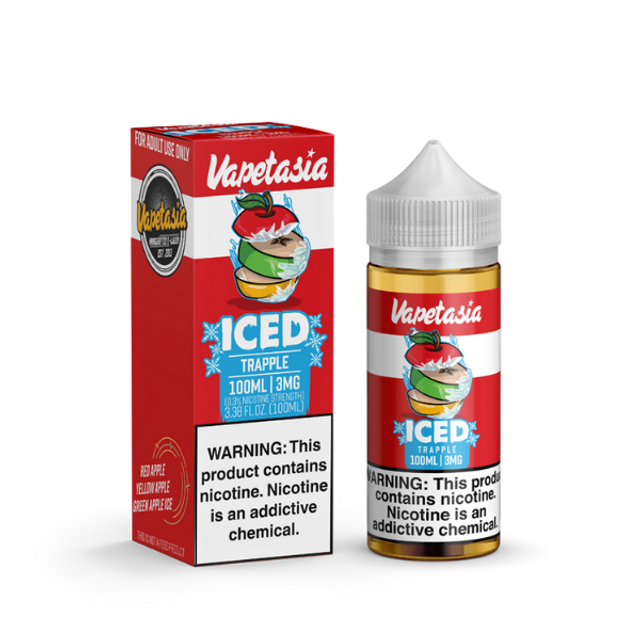 Vapetasia Series E-Liquid (Freebase) | 100mL | 3mg | Iced Trapple with packaging