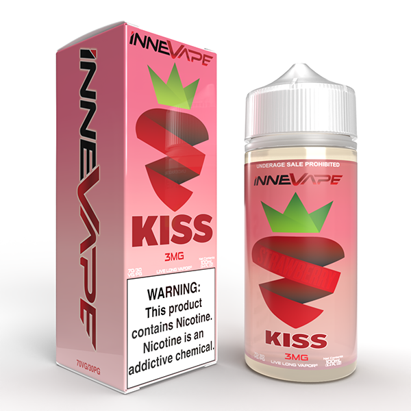 Innevape TFN Series E-Liquid | 100mL | 3mg | (Freebase) | Strawberry Kiss Ice with packaging