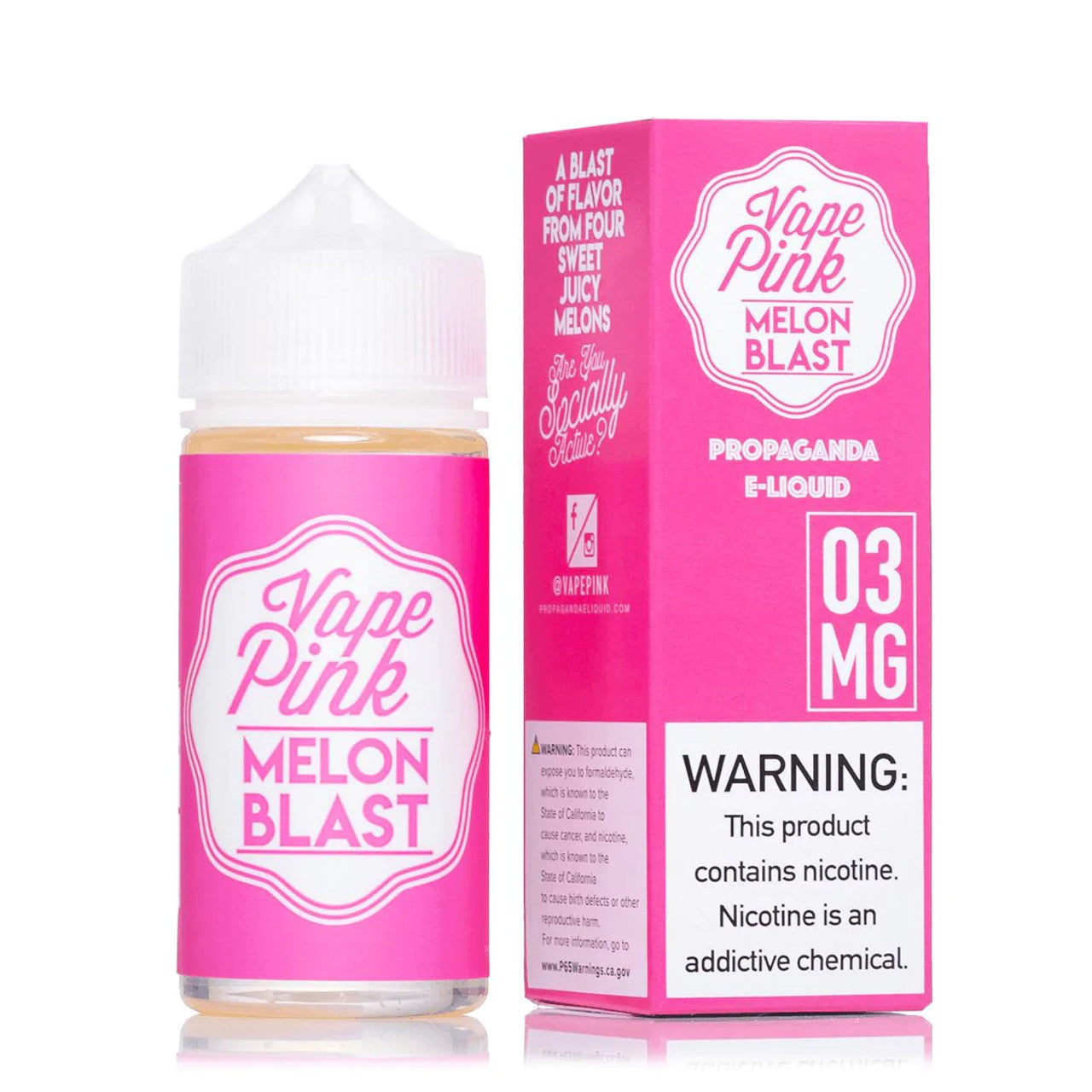 Vape Pink Series E-Liquid 100mL | Melon Blast with packaging