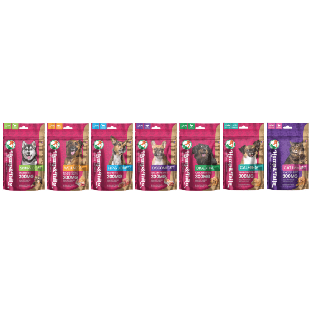 Hemp and Tails CBD Pet Treats - Group Photo