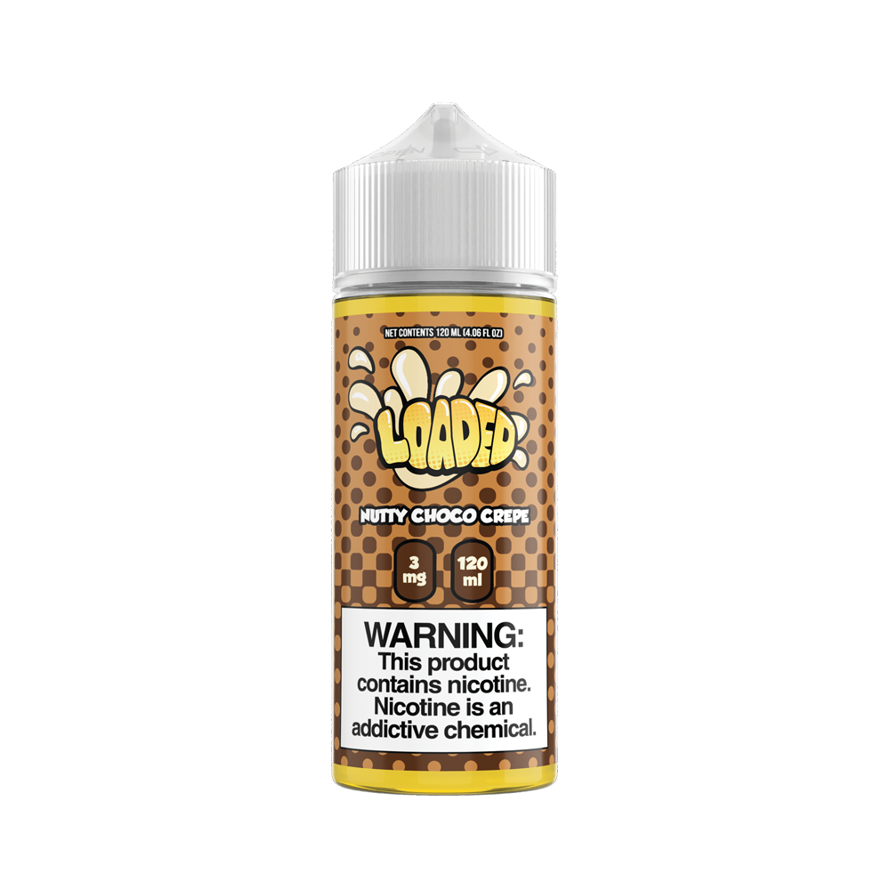 LOADED Series E-Liquid | 120mL | 3mg | Freebase | Nutty Choco Crepe