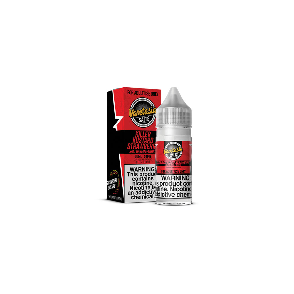 Vapetasia Salt Series E-Liquid | 30mL | 24mg | (Salt Nic) | Killer Kustard Strawberry with Packaging