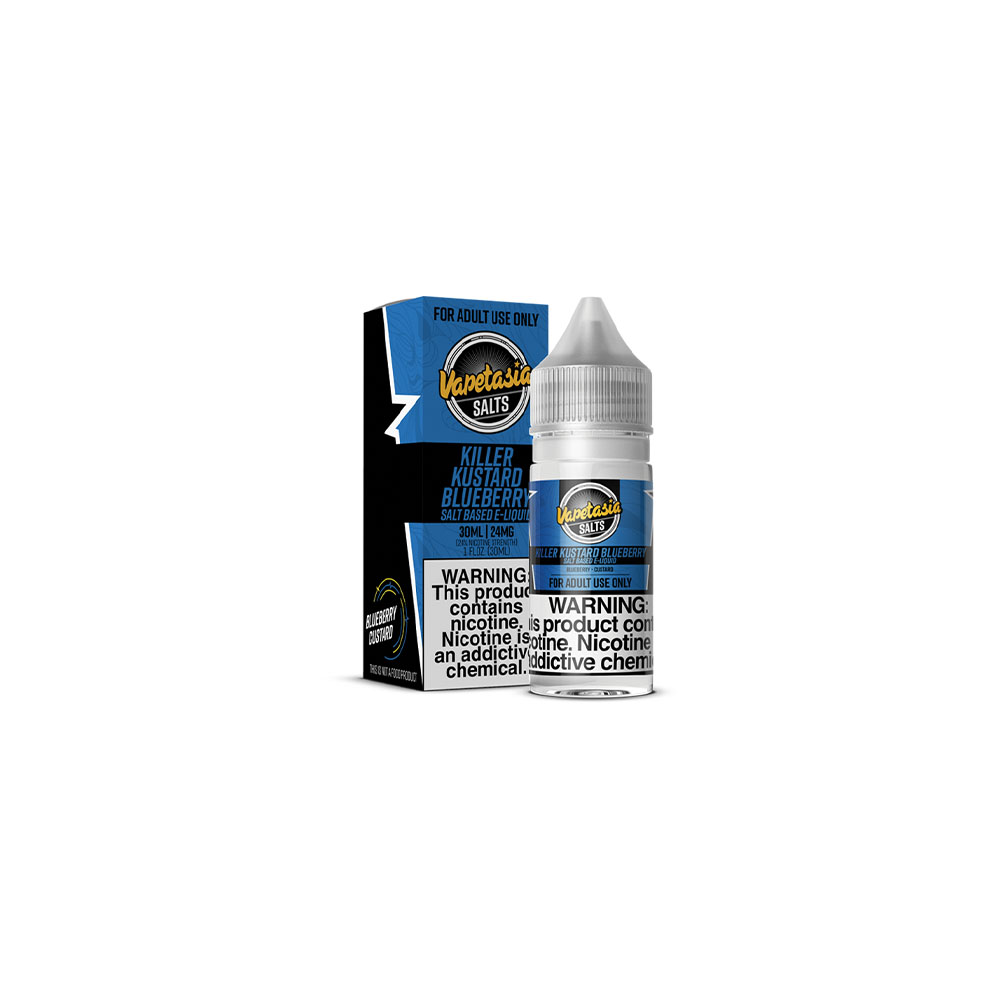 Vapetasia Salt Series E-Liquid | 30mL | 24mg | (Salt Nic) | Killer Kustard Blueberry with Packaging 