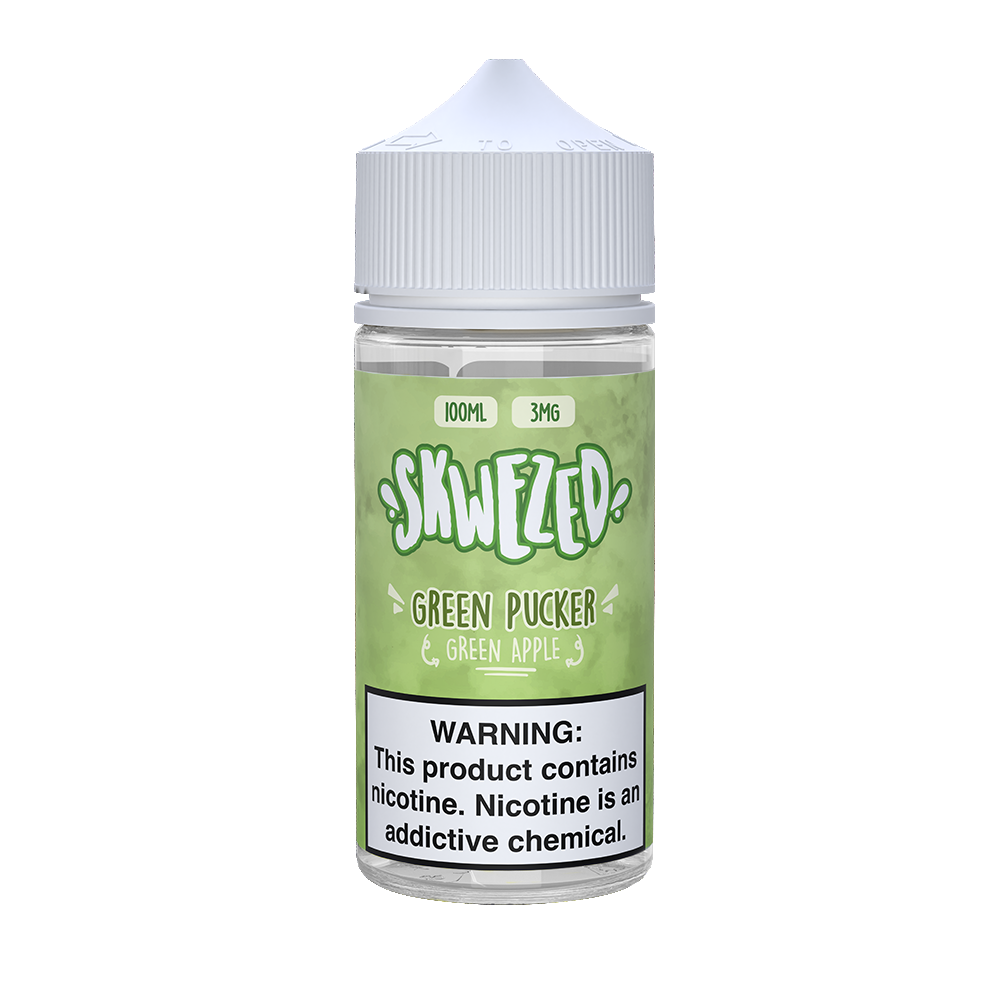 Skwezed Series E-Liquid | 100mL | 3mg | (Freebase) | Green Pucker (Green Apple)