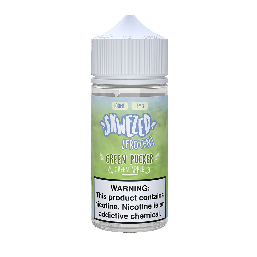 Skwezed Series E-Liquid | 100mL | 3mg | (Freebase) | Frozen Green Pucker (Green Apple Ice)