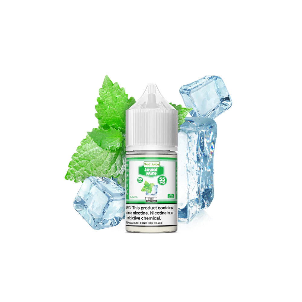 Pod Juice TFN Salt Series E-Liquid | 30mL | Salt Nic | 55mg | Jewel Mint