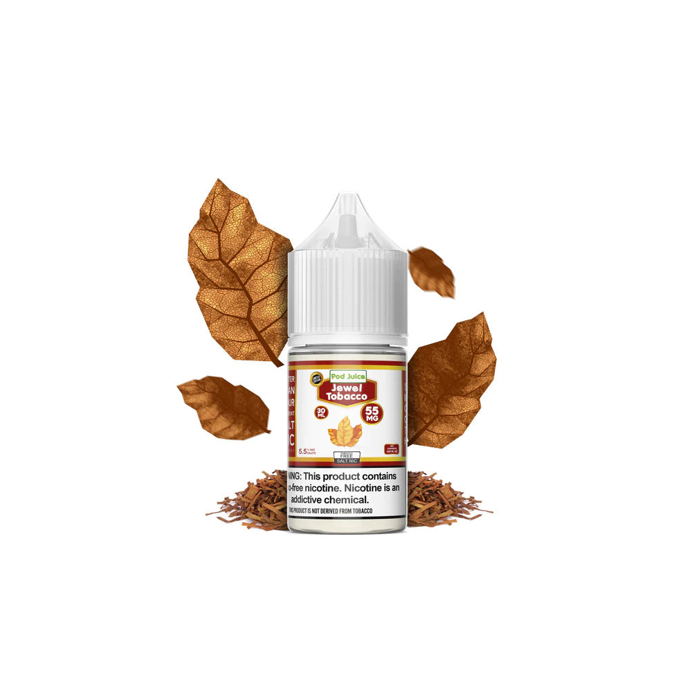 Pod Juice TFN Salt Series E-Liquid | 30mL | Salt Nic | 55mg | Jewel Tobacco