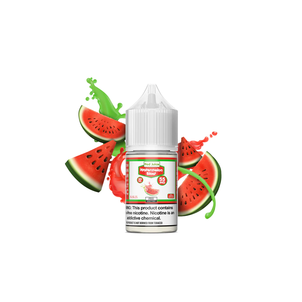 Pod Juice Salt TFN Series E-Liquid | 30mL | 55mg | (Salt Nic) | Watermelon Blast