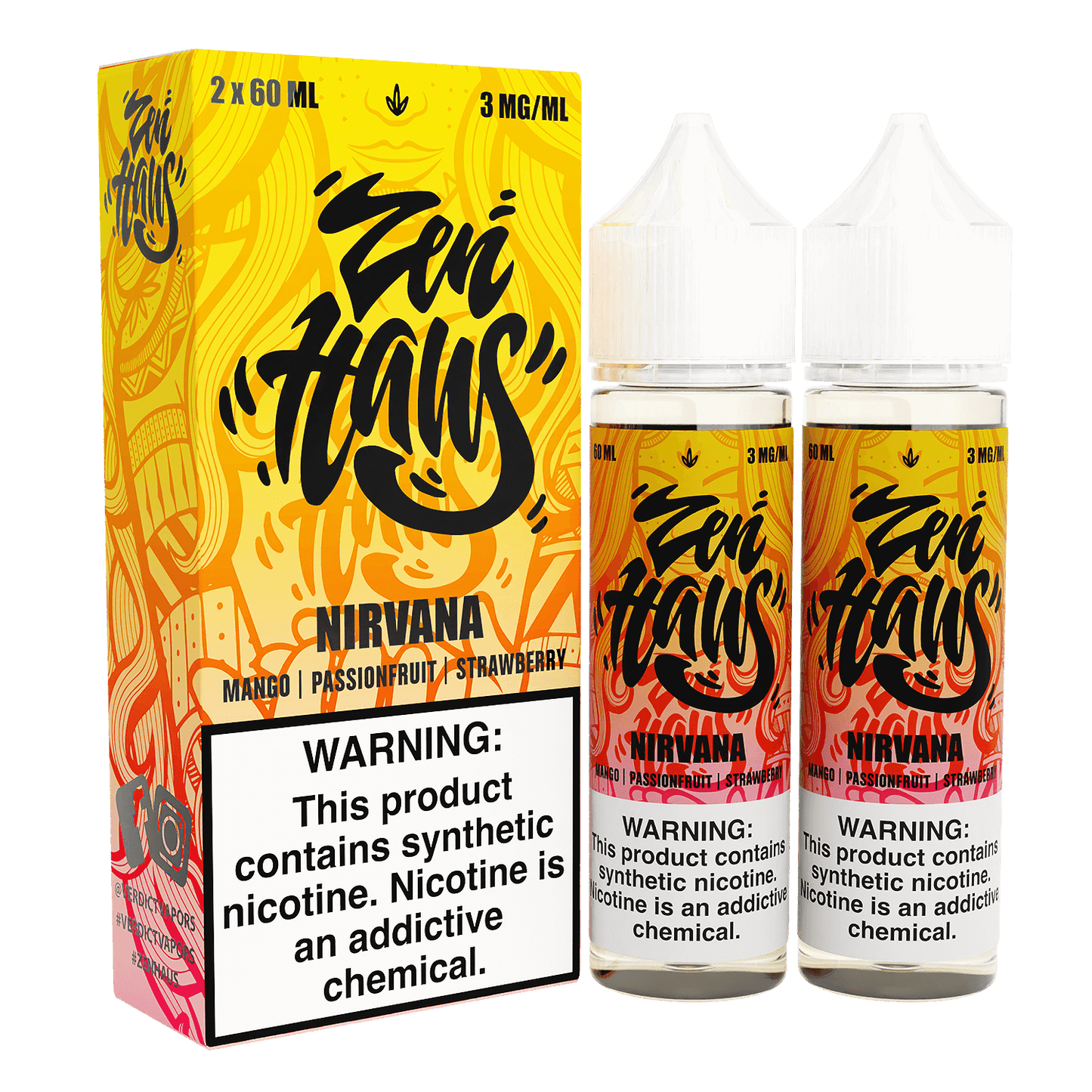 Zen Haus Series E-Liquid 120mL – Freebase – 60mL 2-Pack - Nirvana