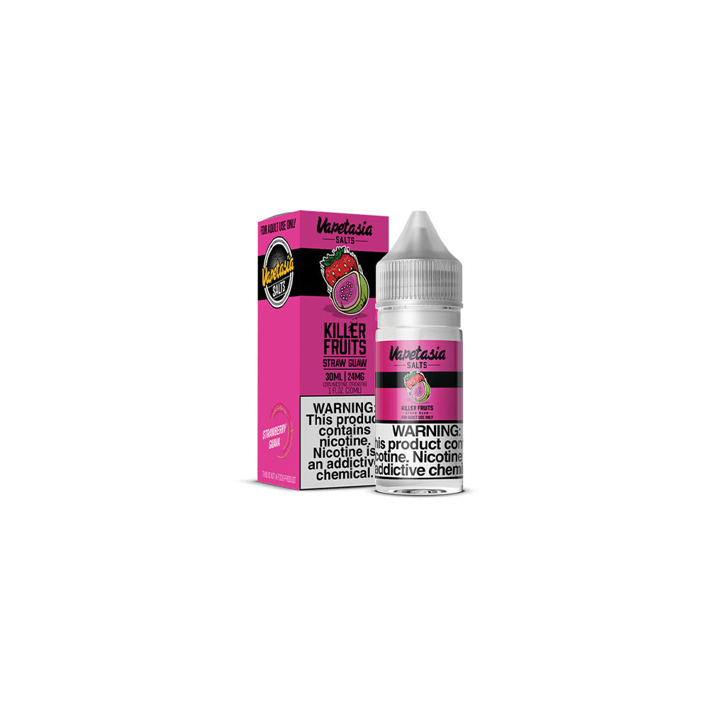 Vapetasia Salt Series E-Liquid | 30mL | 24mg | (Salt Nic) | Killer Fruits Straw Guaw with Packaging