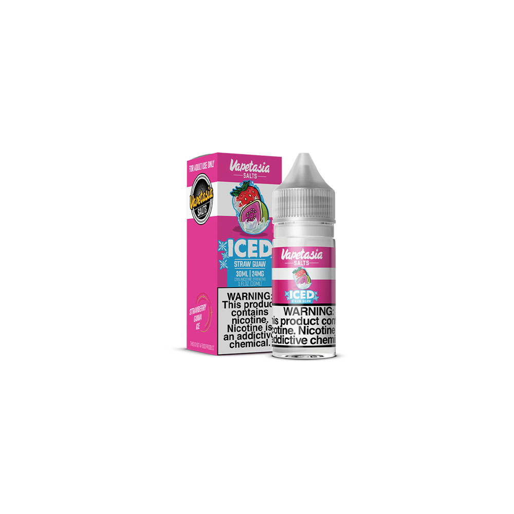 Vapetasia Salt Series E-Liquid | 30mL | 24mg | (Salt Nic) | Killer Fruits Straw Guaw Iced with Packaging