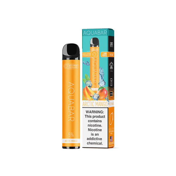 AquaBar Disposable 2800 Puffs 7mL 50mg | MOQ 10 Arctic Mango