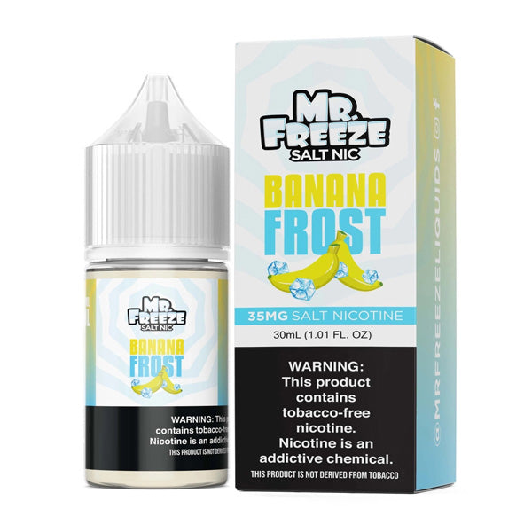 Mr. Freeze TFN Salt Series E-Liquid | 30mL | 35mg | Salt Nic | Banana Frost with packaging