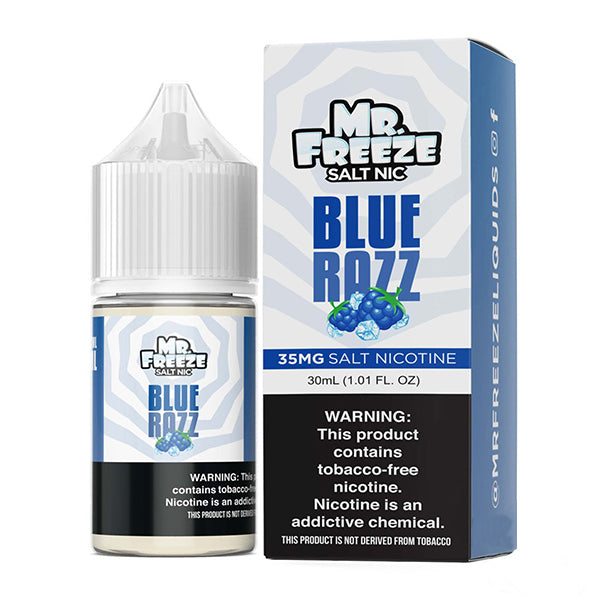 Mr. Freeze TFN Salt Series E-Liquid | 30mL | 35mg | Salt Nic | Blue Razz with packaging