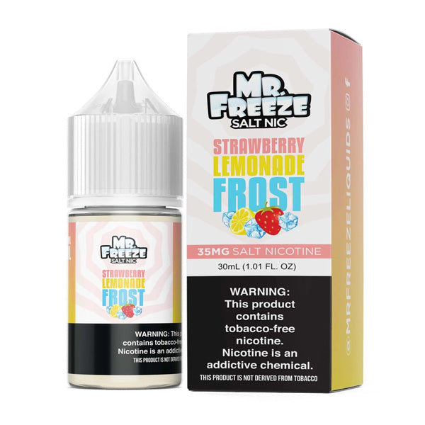 Mr. Freeze TFN Salt Series E-Liquid | 30mL | 35mg | Salt Nic | Strawberry Lemonade Frost with packaging