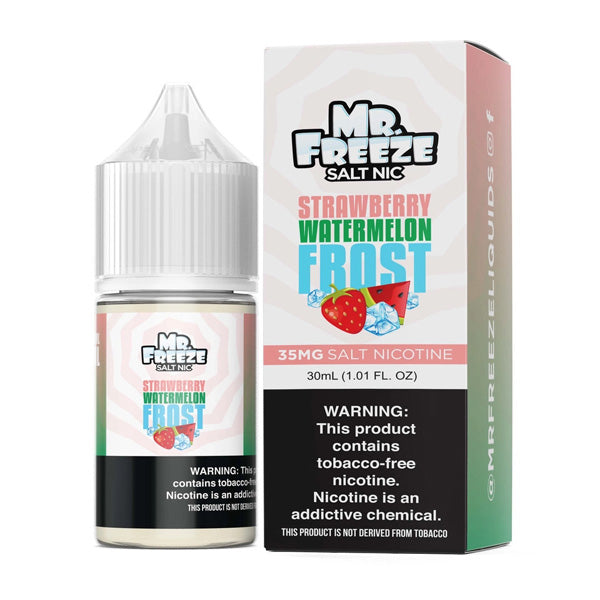 Mr. Freeze TFN Salt Series E-Liquid | 30mL | 35mg | Salt Nic | Strawberry Watermelon Frost with packaging