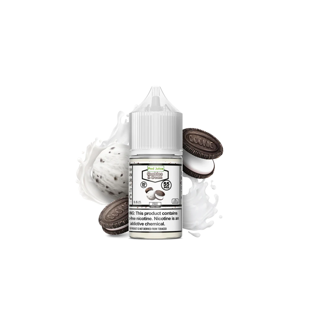 Pod Juice Salt TFN Series E-Liquid | 30mL | 55mg | (Salt Nic) | Cookies & Cream