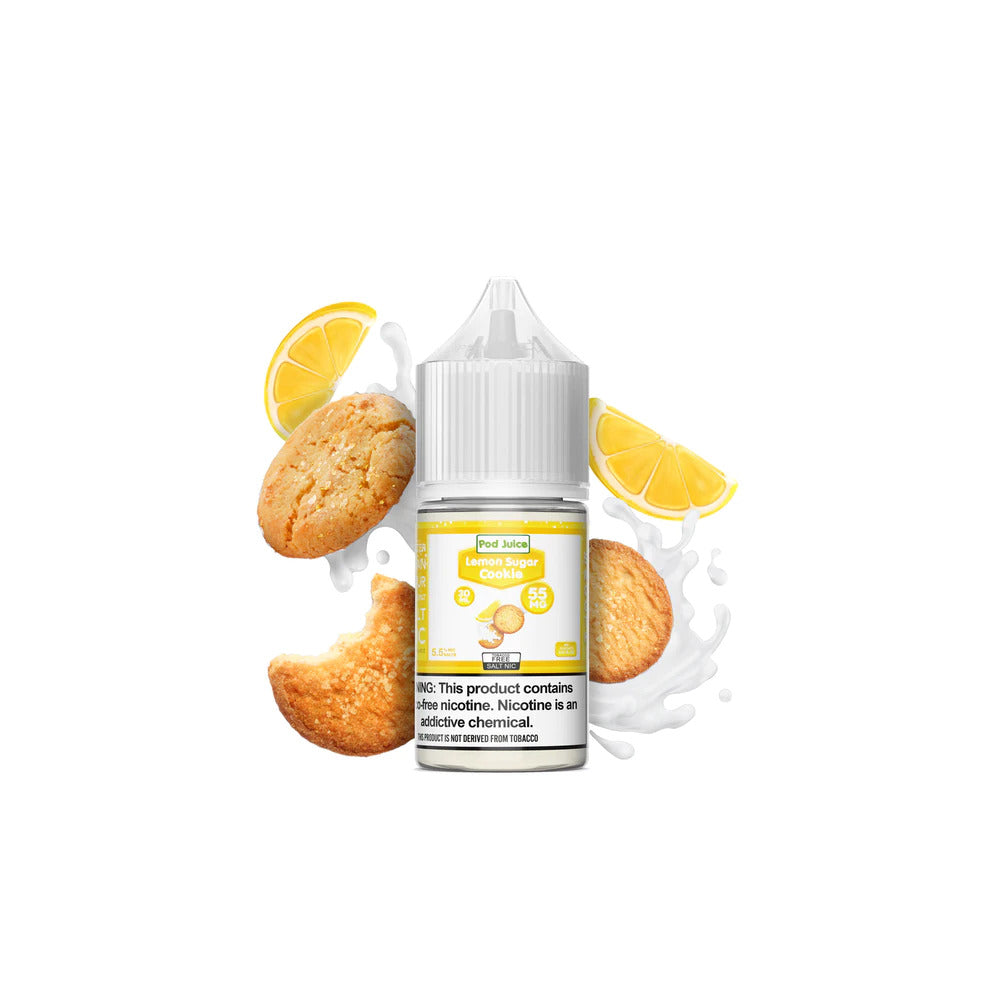 Pod Juice Salt Series E-Liquid | 30mL | 55mg | Lemon Sugar Cookies