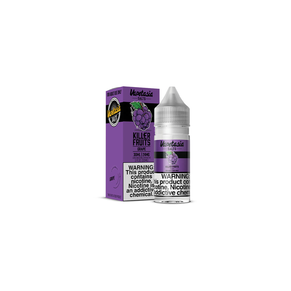 Vapetasia Salt Series E-Liquid | 30mL | 24mg | (Salt Nic) | Killer Fruits Grape with Packaging