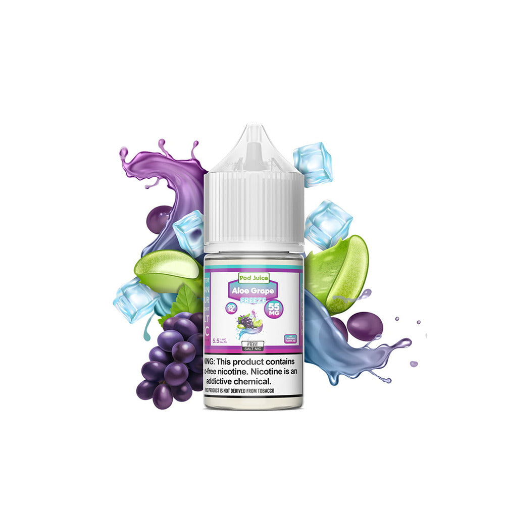 Pod Juice TFN Salt Series E-Liquid | 30mL | Salt Nic | 55mg | Aloe Grape Freeze