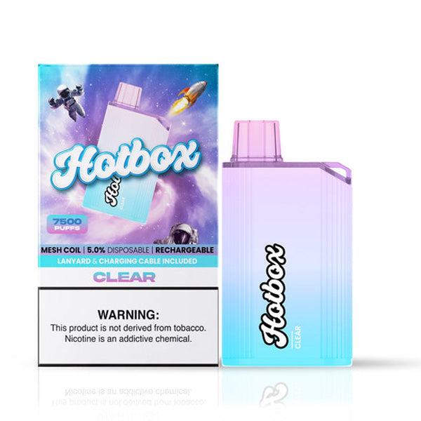 Puff HotBox Disposable | 7500 puffs | 16mL | MOQ 10pc | Clear with Packaging