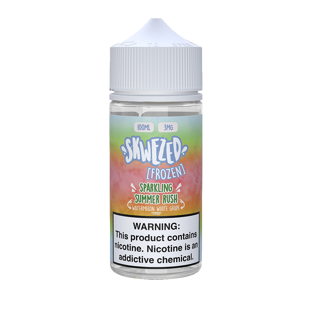 Skwezed Series E-Liquid | 100mL | 3mg | (Freebase) | Frozen Sparkling Summer Rush (Watermelon White Grape  Ice)