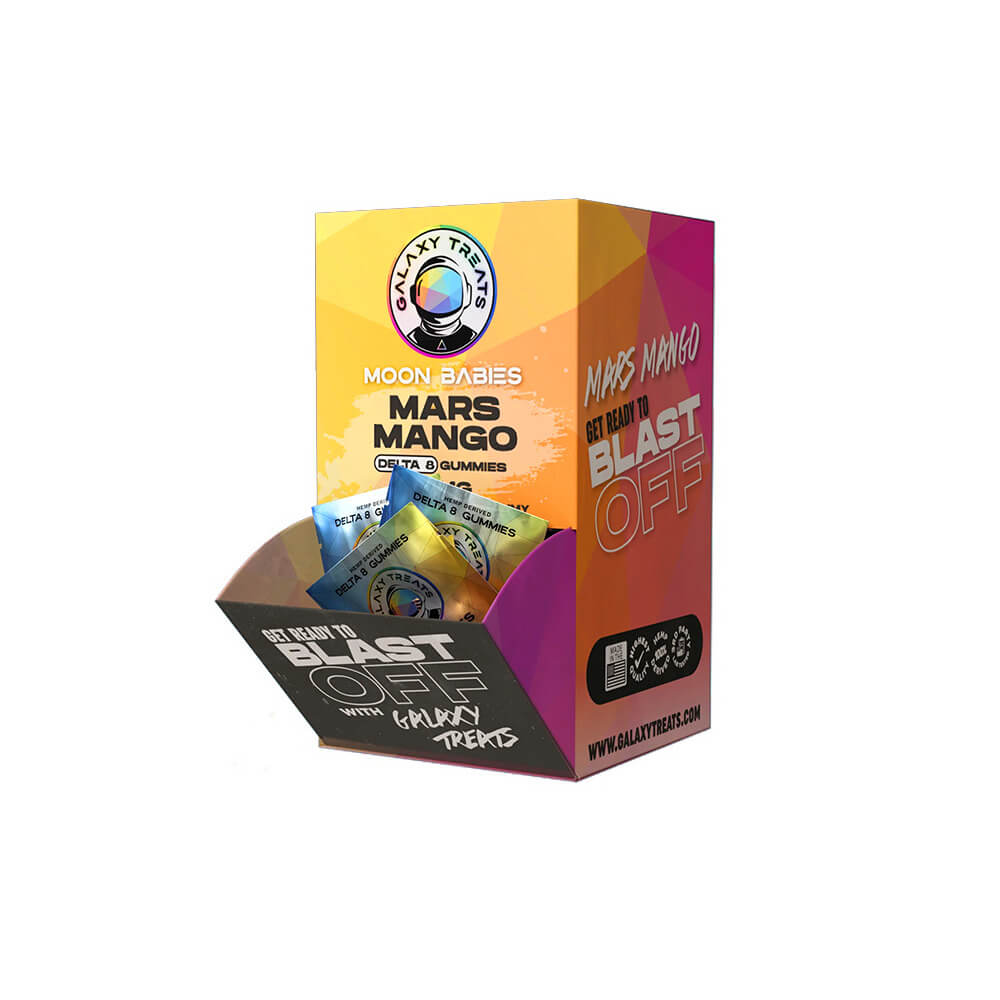 Galaxy Treats Moon Babies D8 Gummies 50mg 2-Pack (50pc Gravity Feeder Display)-Mars Mango