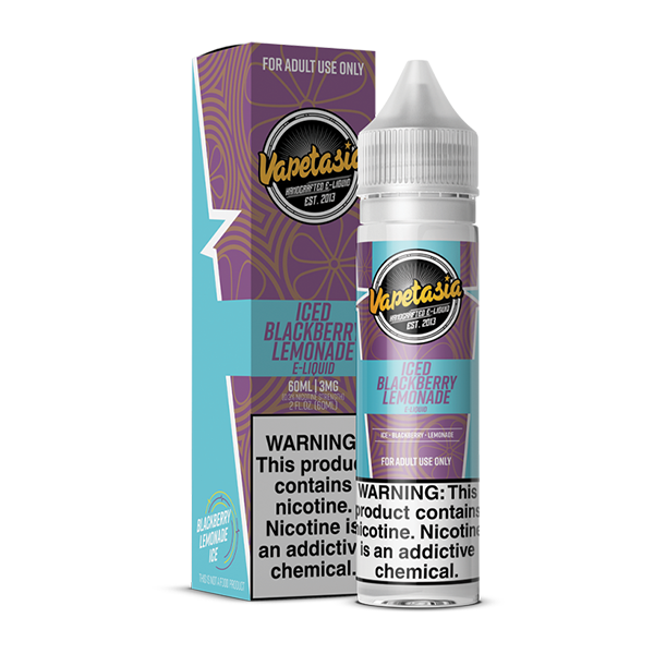 Vapetasia E-Liquid | 60mL | 3mg | Iced Blackberry Lemonade with packaging