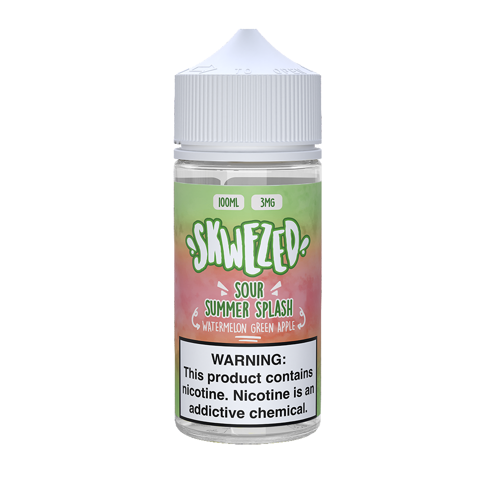 Skwezed Series E-Liquid | 100mL | 3mg | (Freebase) | Sour Summer Splash (Watermelon Green Apple)