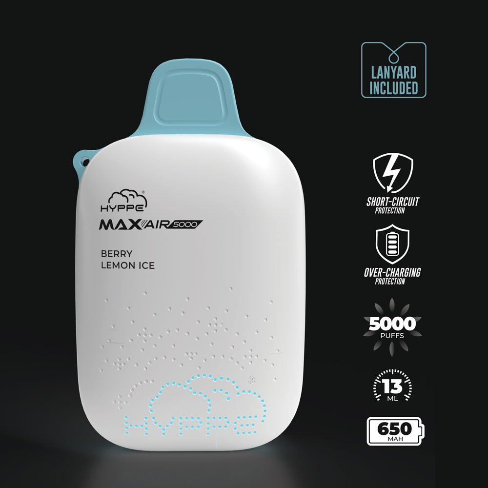 Hyppe Max Air Disposable | 5000 Puffs | 13mL | 50mg | MOQ 5 | Lemon Ice