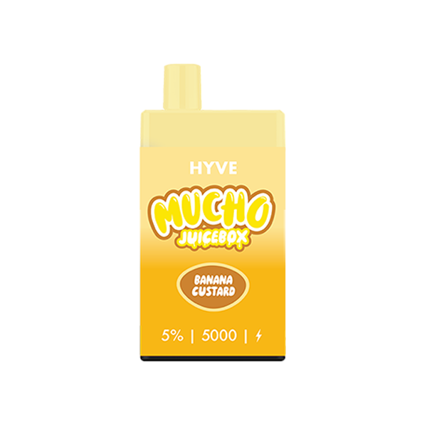 Mucho x Hyve Disposable | 5000 Puffs | 12mL | 50mg | MOQ 5 | Banana Custard