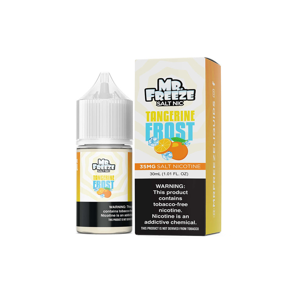 Mr. Freeze TFN Salt Series E-Liquid | 30mL | 35mg | Salt Nic | Tangerine Frost with packaging