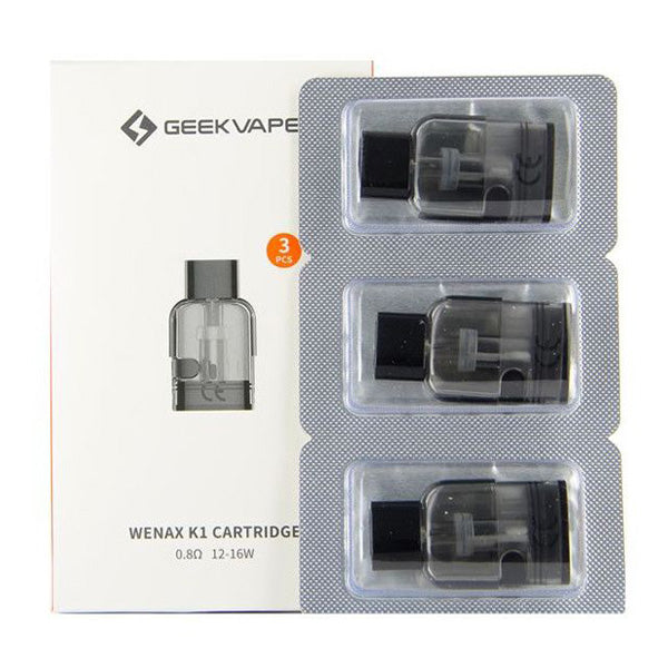 Geekvape Wenax K1 Replacement Pods - 0.8ohm (3-pack) with Packaging