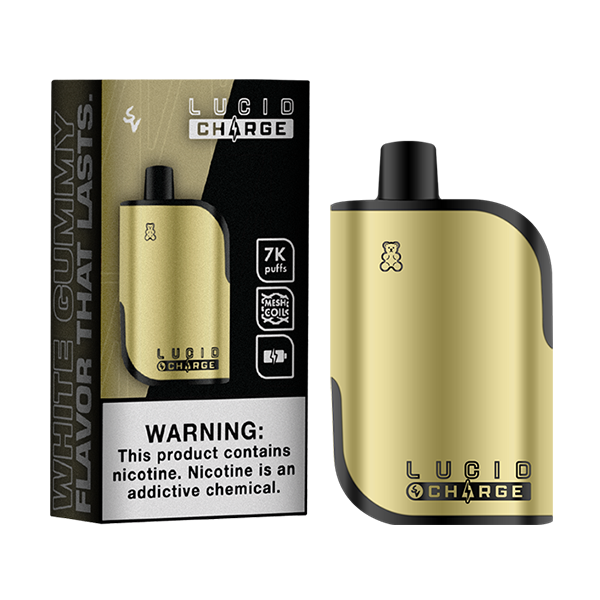 Lucid Charge Disposable | 7000 Puffs | 14mL | 50mg | MOQ 10 | White Gummy with Packaging