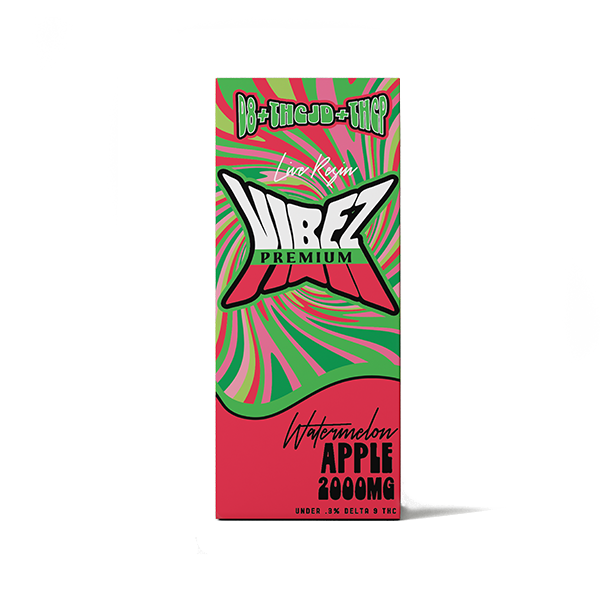 Premium Vibez D8 + THCJD + THC-P Live Resin Disposable (2g) - Watermelon Apple