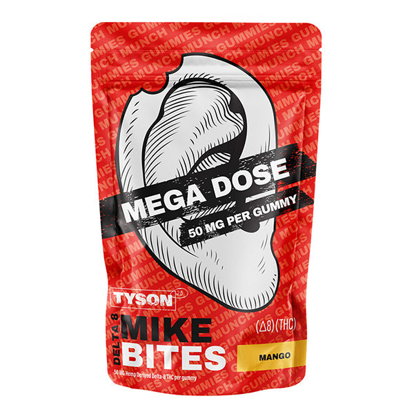 Tyson 2.0 Mike Bites MEGA DOSE Gummies (1000mg 20ct Pouch) - Mango