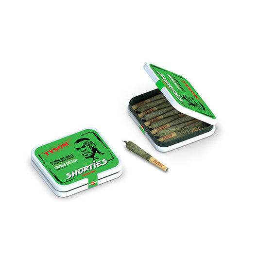 Tyson 2.0 Shorties Premium D8 Pre-Rolls (7g 10ct Tin) | Banana Runtz
