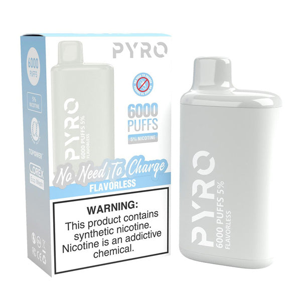 Pyro Disposable | 6000 Puffs | 13ml | 5% | 50Mg | MOQ10 | Flavorless with Packaging