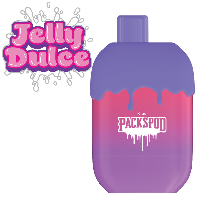 Packspod Disposable | 5000 Puffs | 12mL | 50mg | MOQ 5 | Jelly Dulce (Grape)