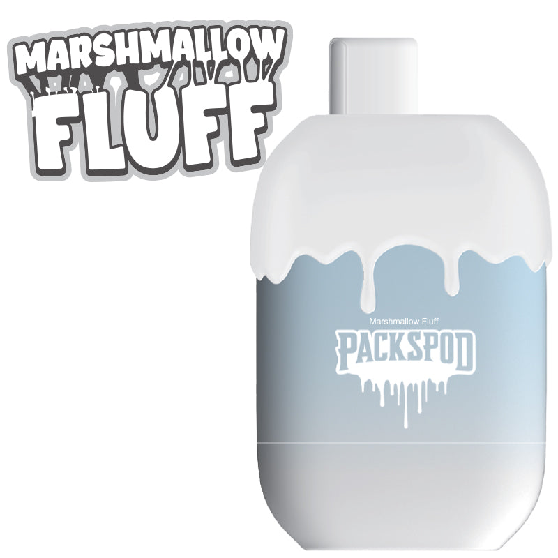 Packspod Disposable | 5000 Puffs | 12mL | 50mg | MOQ 5 | Marshmallow Fluff (Sweet Cloud)