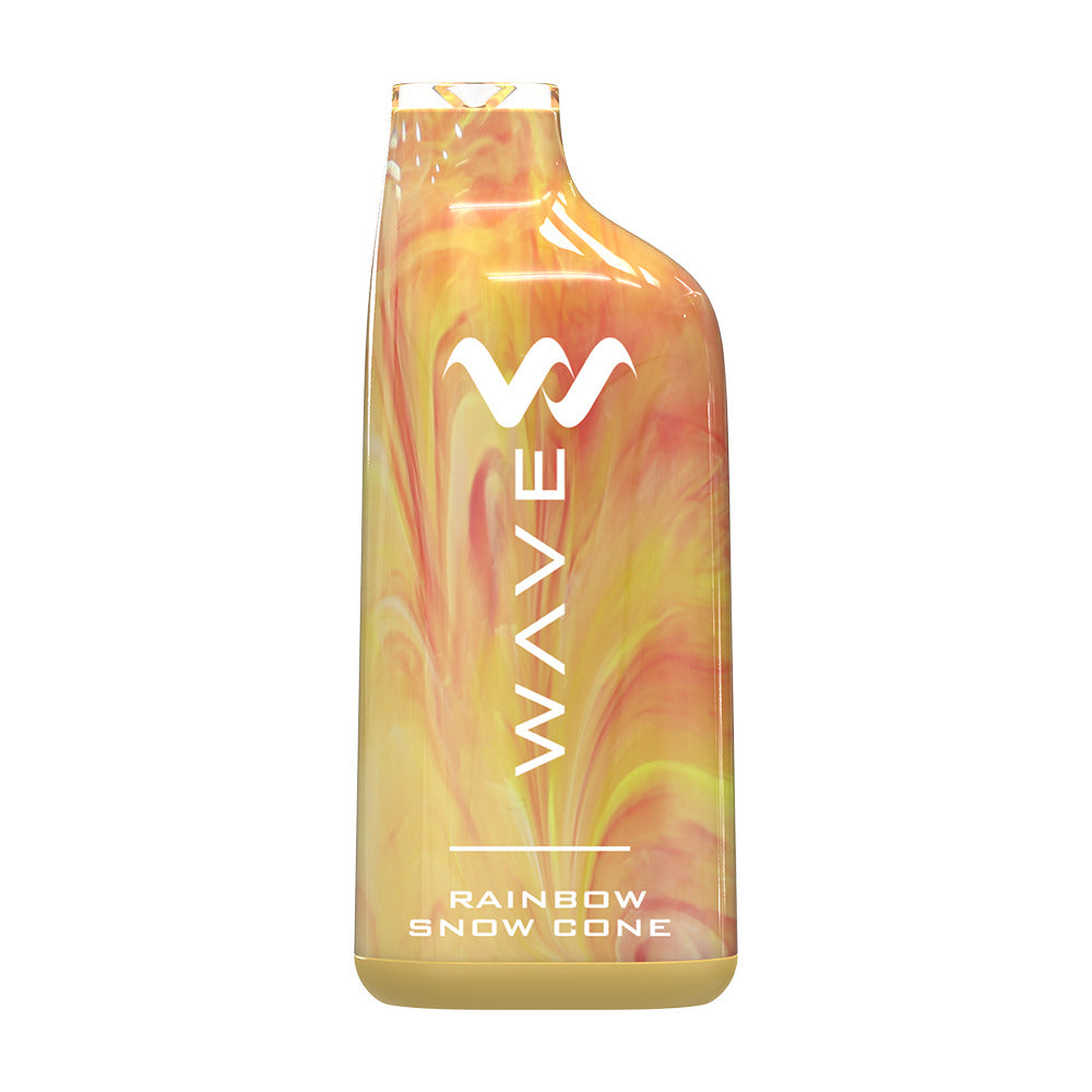 Wave Nicotine Disposable | 8000 Puff | 18mL | 50mg | MOQ 5pc | Rainbow Snow Cone